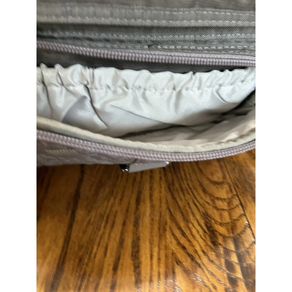 Lug Carousel Crossbody Belt Bag Purse Gray Brown Quilted Convertible